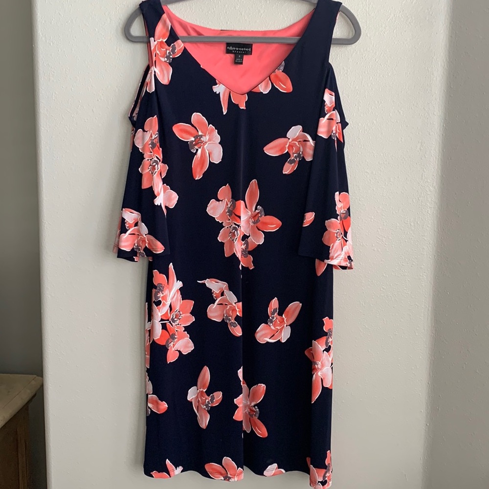 Cold shoulder swing dress
